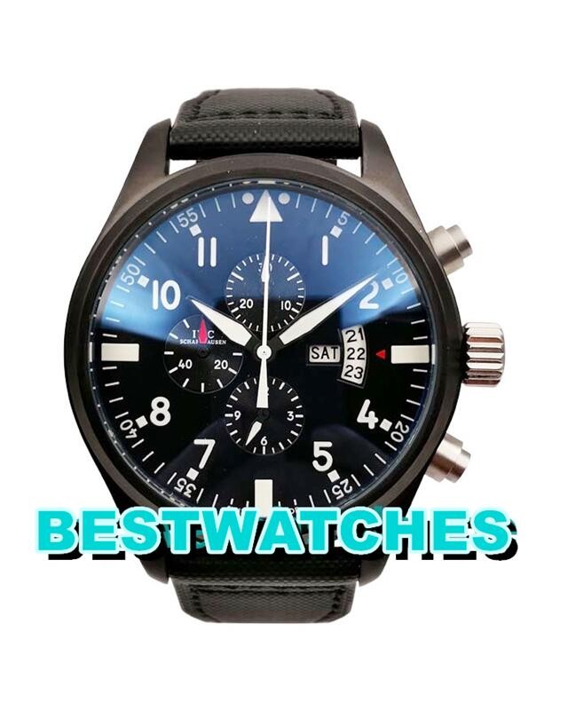 IWC Replica Uhren Pilots Spitfire Double Chronograph IW378901 - 45 MM